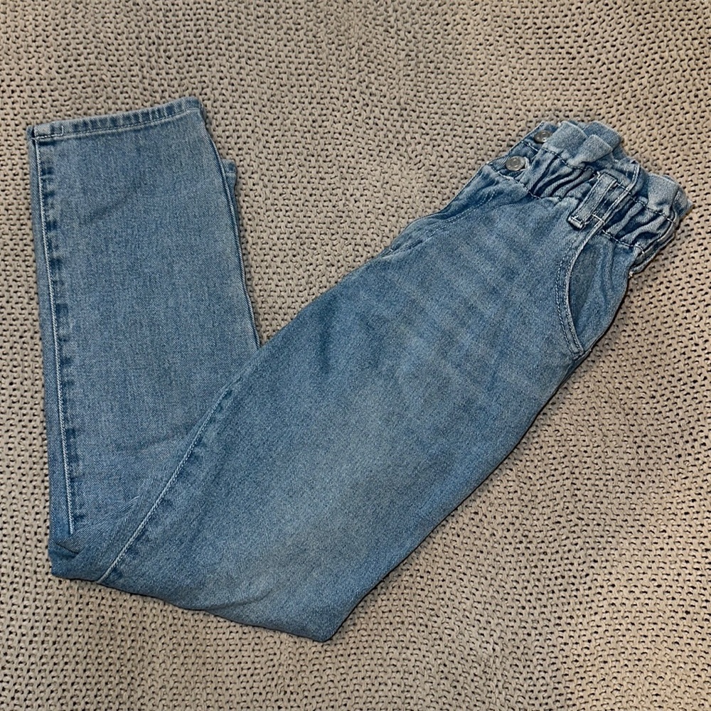 Paper Bag Waist Mom Jeans
